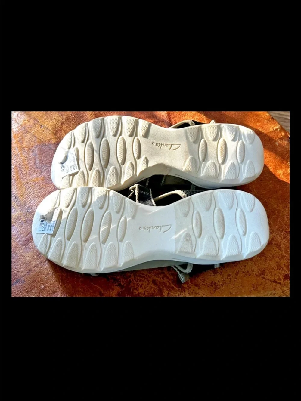 Clark’s Amanda Stroll Mesh Adjustable Sport Sandals Women's 10M Black EUC